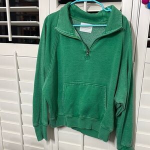 Panache Green Half-Zip Sweatshirt